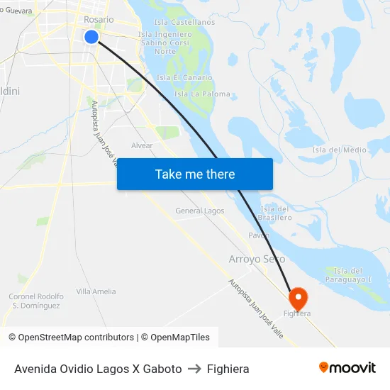 Avenida Ovidio Lagos X Gaboto to Fighiera map