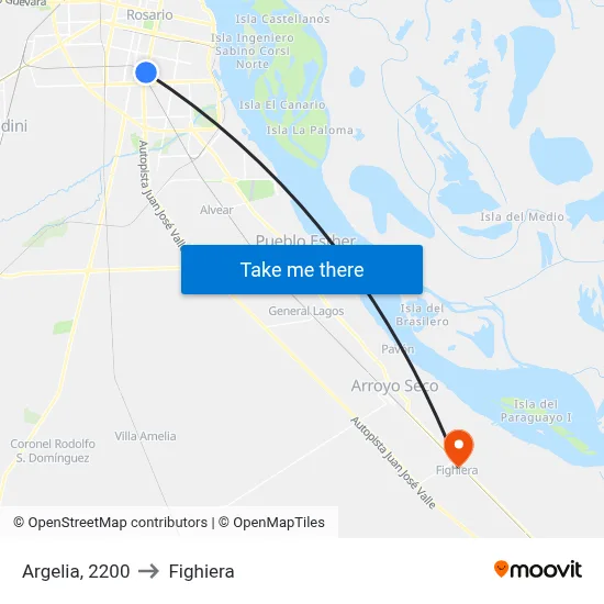 Argelia, 2200 to Fighiera map