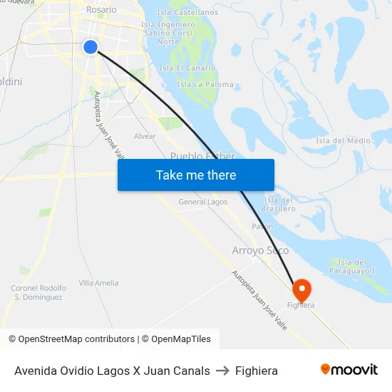 Avenida Ovidio Lagos X Juan Canals to Fighiera map