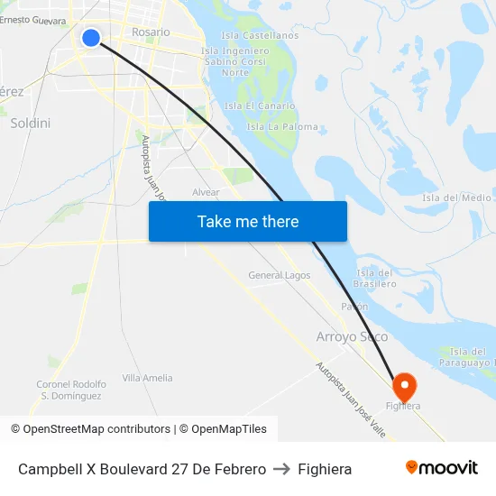 Campbell X Boulevard 27 De Febrero to Fighiera map