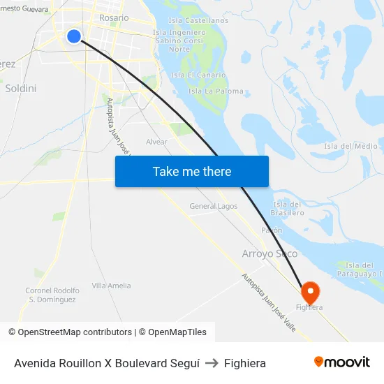 Avenida Rouillon X Boulevard Seguí to Fighiera map