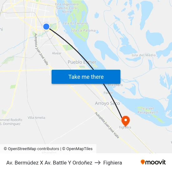 Av. Bermúdez X Av. Battle Y Ordoñez to Fighiera map