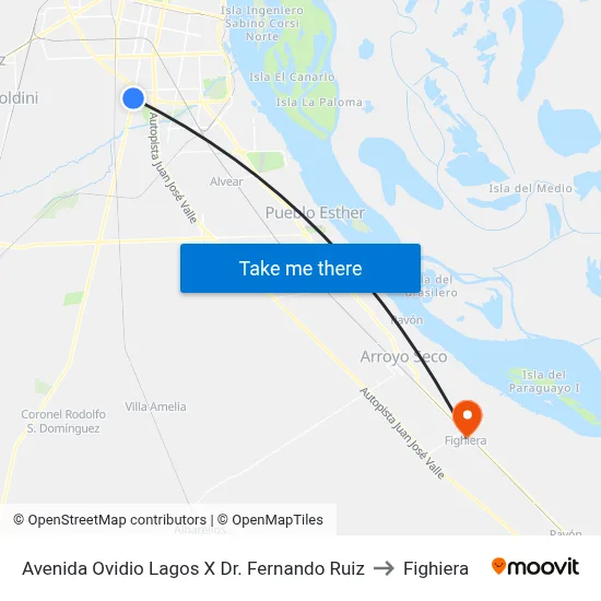 Avenida Ovidio Lagos X Dr. Fernando Ruiz to Fighiera map