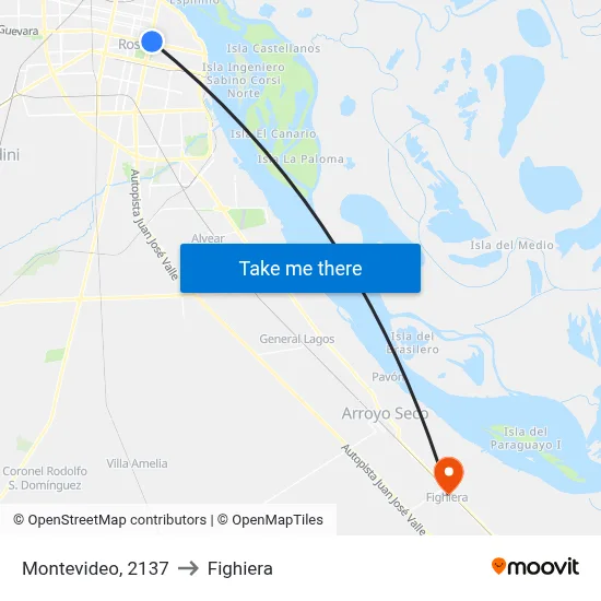 Montevideo, 2137 to Fighiera map