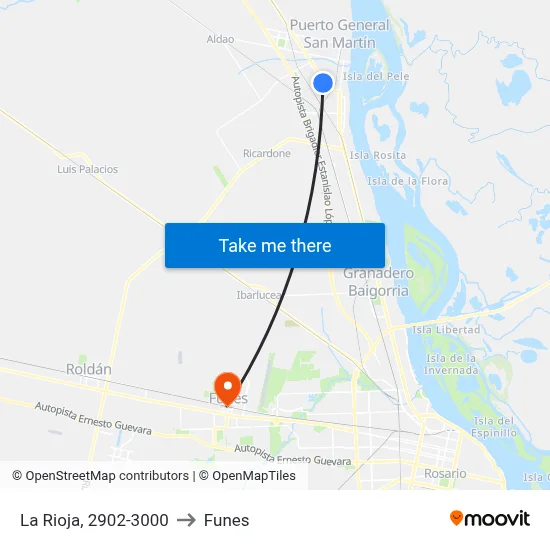 La Rioja, 2902-3000 to Funes map
