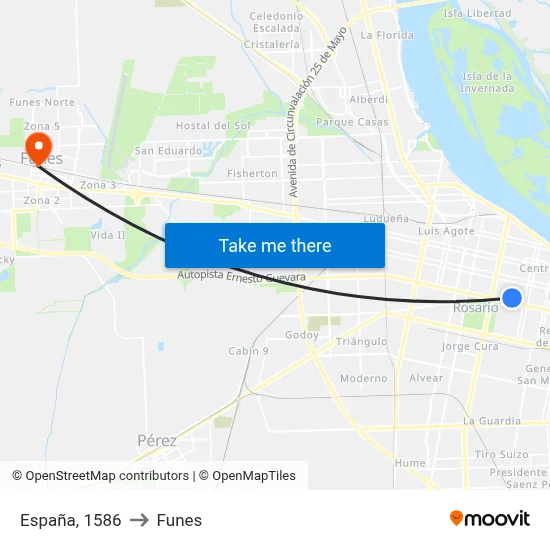 España, 1586 to Funes map