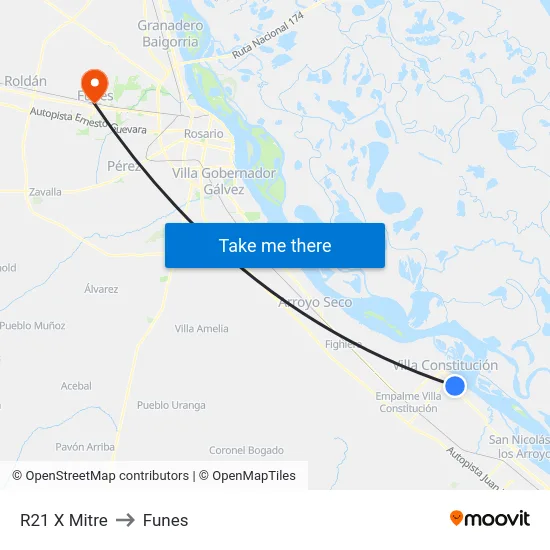 R21 X Mitre to Funes map