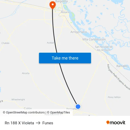 Rn 188 X Violeta to Funes map
