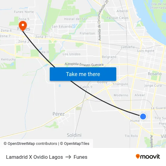 Lamadrid X Ovidio Lagos to Funes map