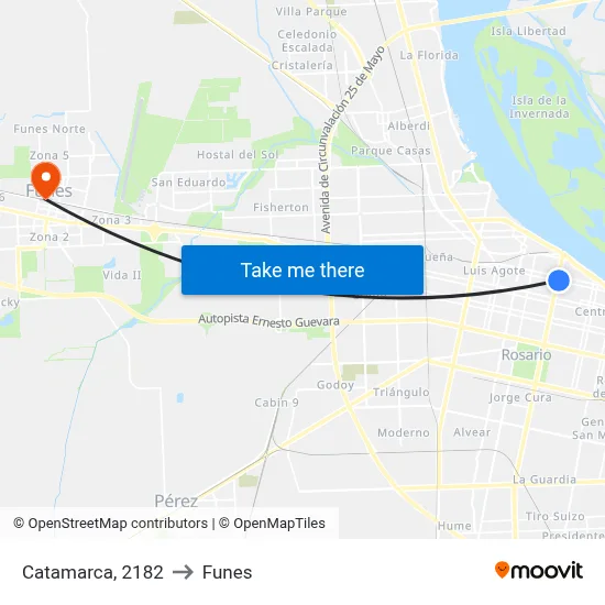 Catamarca, 2182 to Funes map