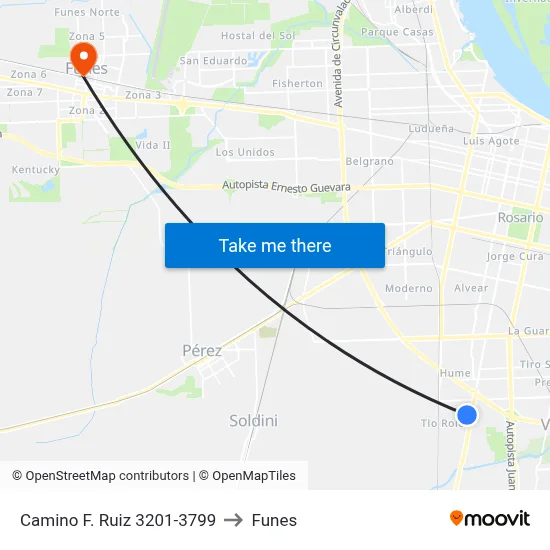 Camino F. Ruiz 3201-3799 to Funes map