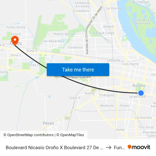 Boulevard Nicasio Oroño X Boulevard 27 De Febrero to Funes map