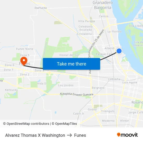 Alvarez Thomas X Washington to Funes map
