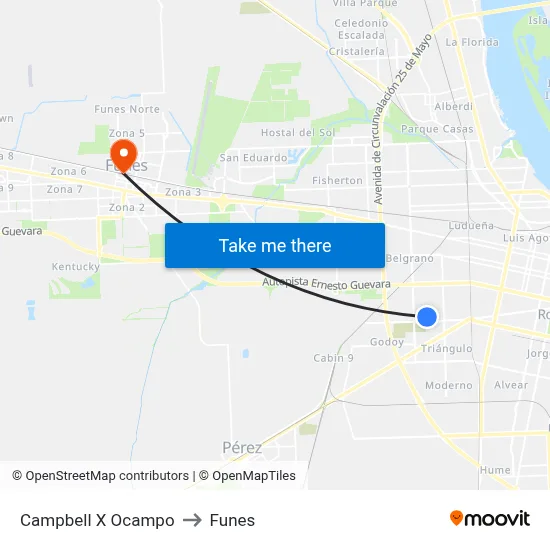 Campbell X Ocampo to Funes map