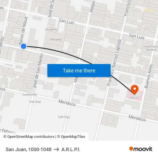 San Juan, 1000-1048 to A.R.L.P.I. map