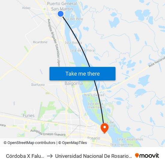 Córdoba X Falucho to Universidad Nacional De Rosario (Unr) map