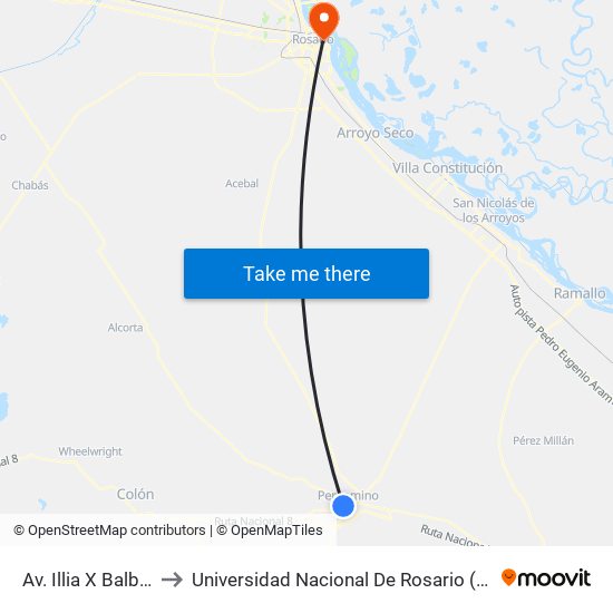 Av. Illia X Balboa to Universidad Nacional De Rosario (Unr) map