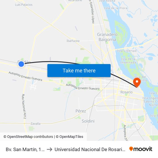 Bv. San Martín, 1104 to Universidad Nacional De Rosario (Unr) map