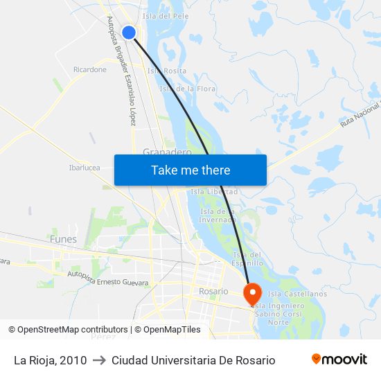 La Rioja, 2010 to Ciudad Universitaria De Rosario map