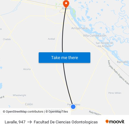 Lavalle, 947 to Facultad De Ciencias Odontologicas map