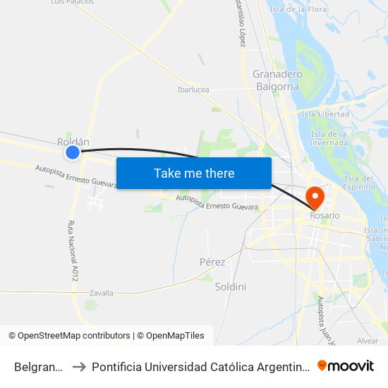 Belgrano, 417 to Pontificia Universidad Católica Argentina Campus Rosario map
