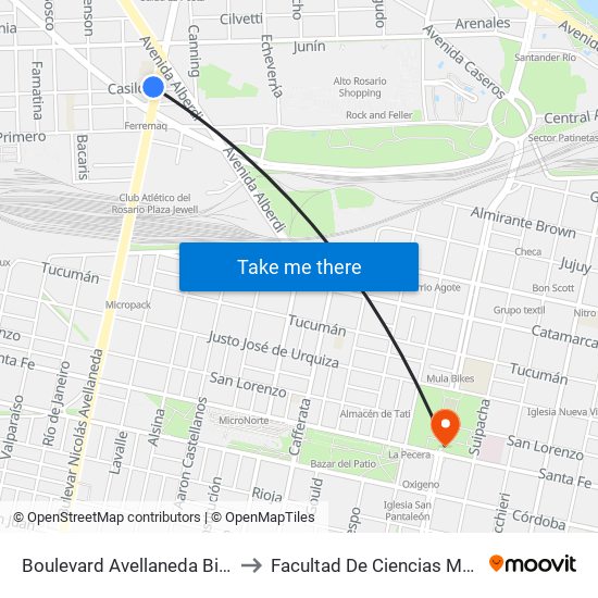 Boulevard Avellaneda Bis, 115 to Facultad De Ciencias Médicas map