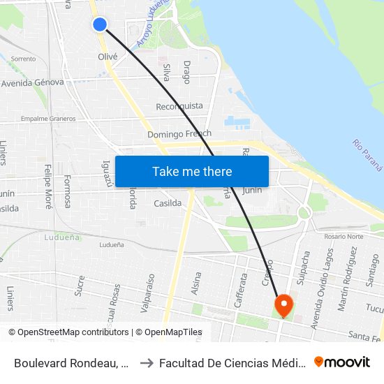 Boulevard Rondeau, 664 to Facultad De Ciencias Médicas map