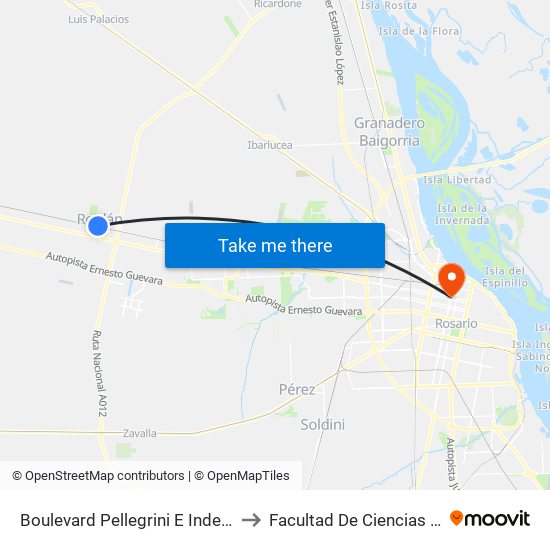Boulevard Pellegrini E Independencia to Facultad De Ciencias Médicas map