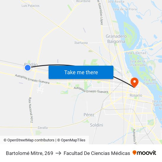 Bartolomé Mitre, 269 to Facultad De Ciencias Médicas map