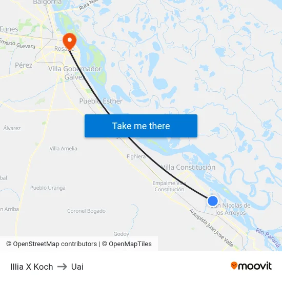 Illia X Koch to Uai map