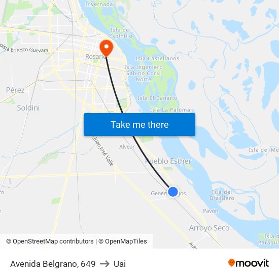 Avenida Belgrano, 649 to Uai map