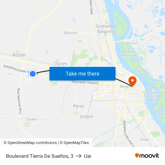 Boulevard Tierra De Sueños, 3 to Uai map
