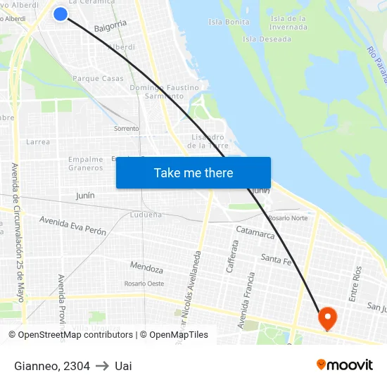Gianneo, 2304 to Uai map