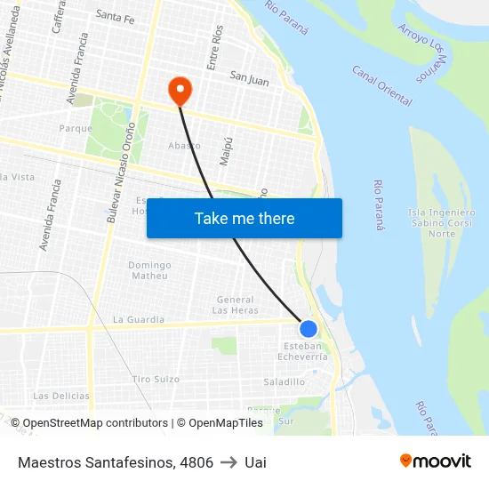 Maestros Santafesinos, 4806 to Uai map