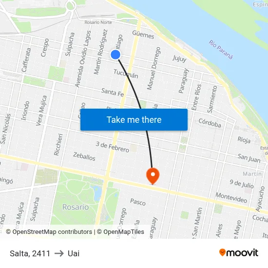 Salta, 2411 to Uai map