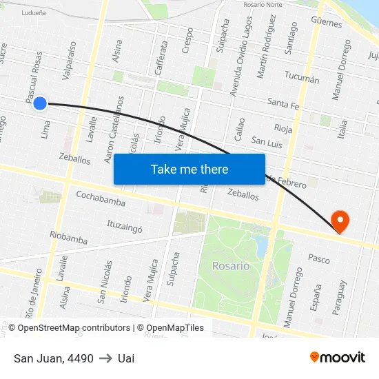 San Juan, 4490 to Uai map