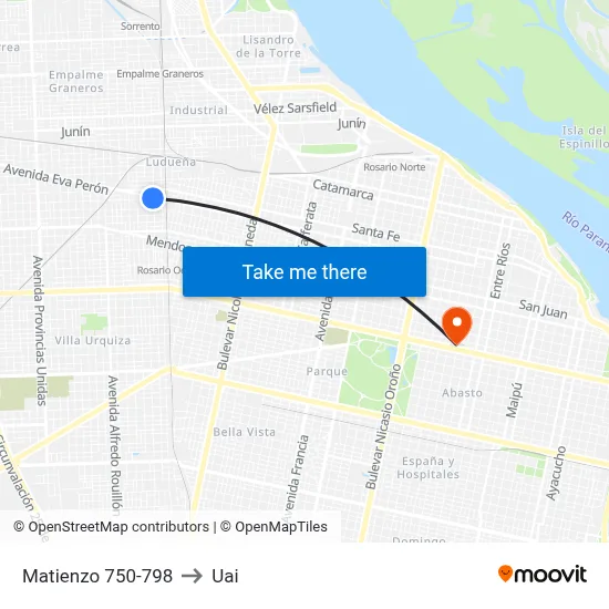 Matienzo 750-798 to Uai map
