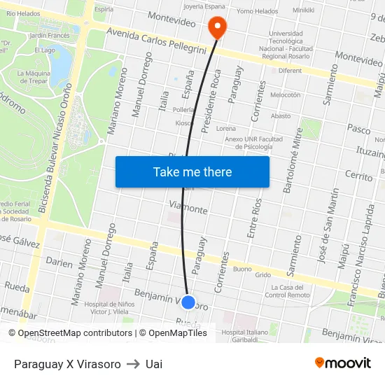 Paraguay X Virasoro to Uai map