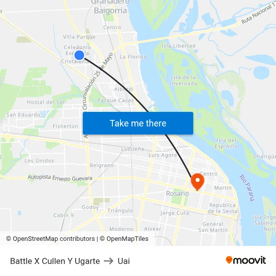 Battle X Cullen Y Ugarte to Uai map