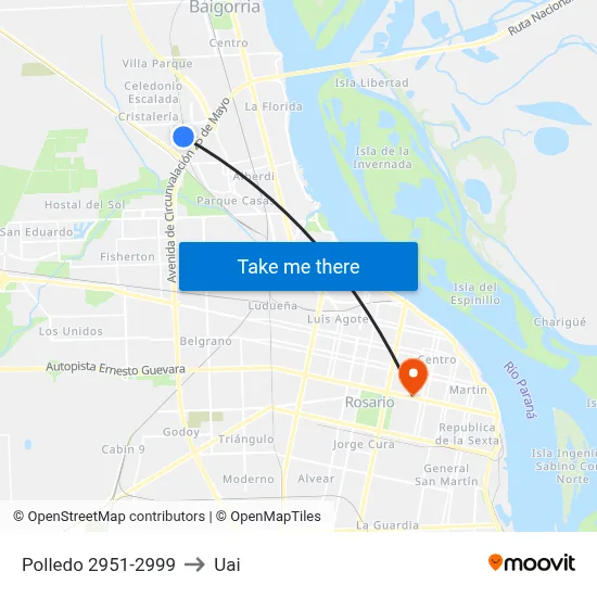 Polledo 2951-2999 to Uai map