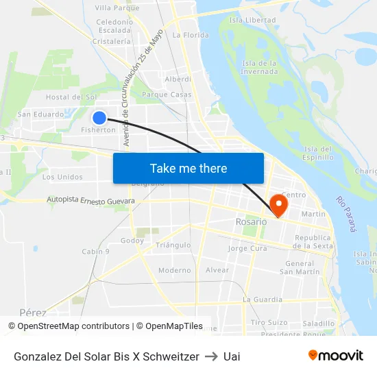 Gonzalez Del Solar Bis X Schweitzer to Uai map