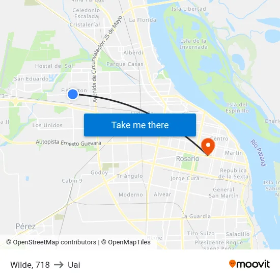 Wilde, 718 to Uai map