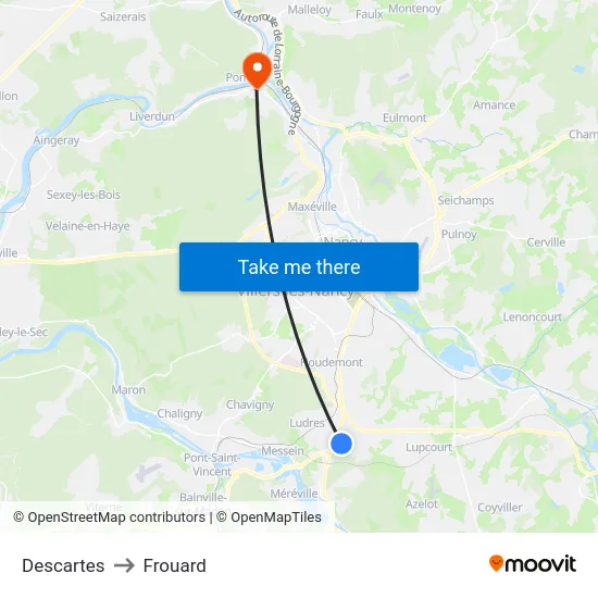 Descartes to Frouard map