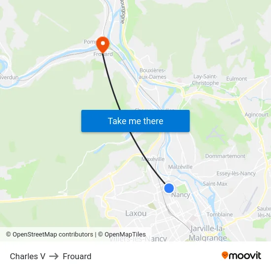 Charles V to Frouard map