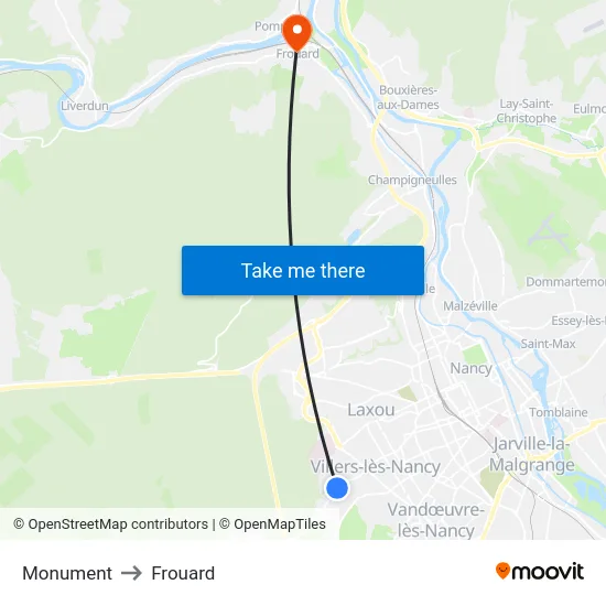 Monument to Frouard map