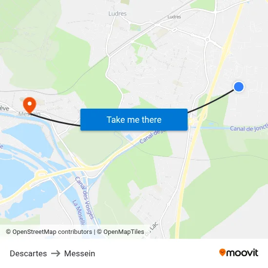 Descartes to Messein map