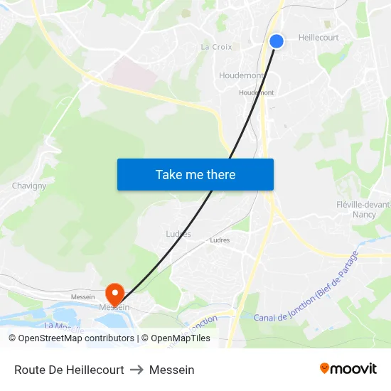 Route De Heillecourt to Messein map