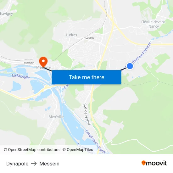 Dynapole to Messein map