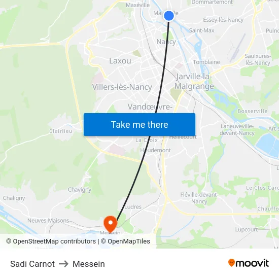 Sadi Carnot to Messein map