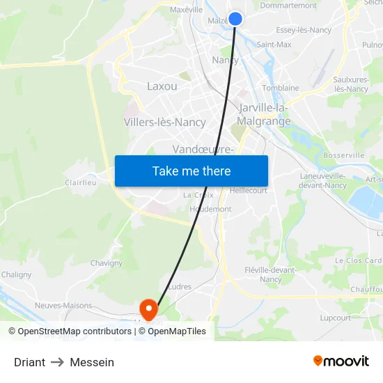 Driant to Messein map